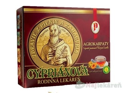 E-shop AGROKARPATY bylinná čajová kazeta CYPRIÁN RODINNÁ LEKÁREŇ 90x1,5g