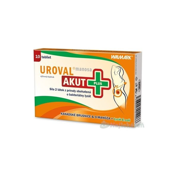 WALMARK UROVAL manosa AKUT PLUS na močové cesty 10 tabliet