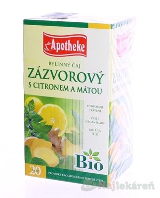 E-shop Apotheke Bio Selection Zázvor. čaj s citr. a mätou 20x1,5g