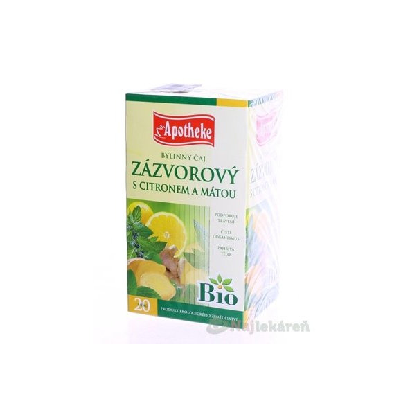 Apotheke Bio Selection Zázvor. čaj s citr. a mätou 20x1,5g
