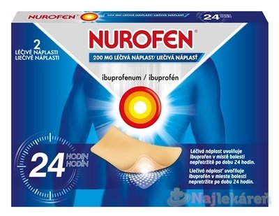 E-shop NUROFEN 200 mg liečivá náplasť 1x2 ks