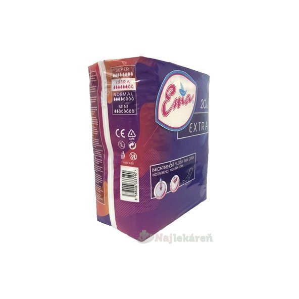 Ema EXTRA vložky inkontinenčné, pre ženy, 20ks