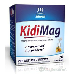Dr. Theiss Zdrovit KidiMag horčík pre deti 20 vrecúšok