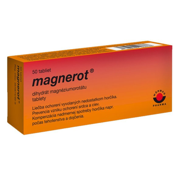 MAGNEROT - magnézium ( horčík ), 50 tabliet