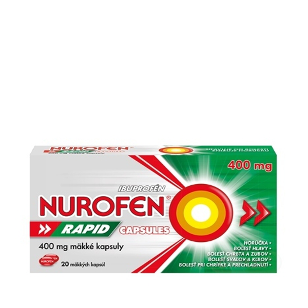 E-shop NUROFEN Rapid 400 mg proti bolesti a horúčke 20 kapsúl