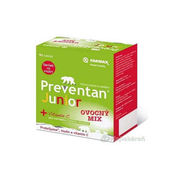 FARMAX Preventan Junior + vitamín C, 30 ks