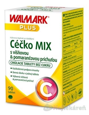 E-shop WALMARK Céčko MIX vitamín C 100 mg (pomaranč+višňa) 90 ks