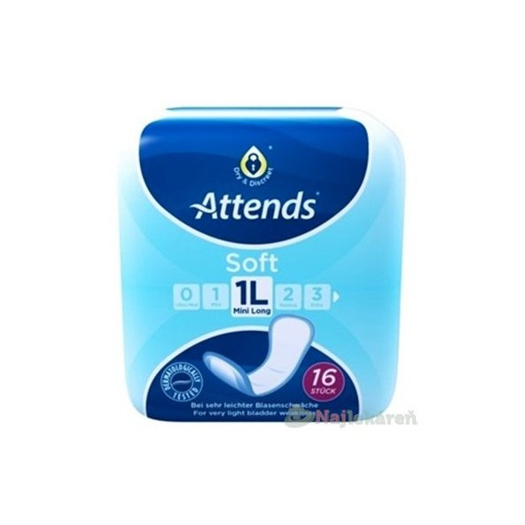 ATTENDS Soft MiniLong 1L ženské inkontinenčné vložky, 16ks