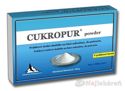 E-shop CUKROPUR Powder, práškové stolové sladidlo, 100g