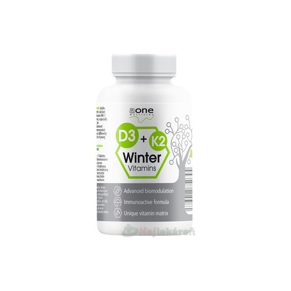aone Nutrition D3+K2 Winter Vitamins, 200 ks