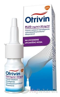 E-shop Otrivin PLUS 1mg/ml + 50mg/ml sprej na liečbu nádchy 10 ml