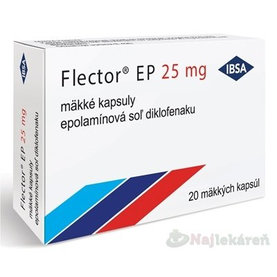Flector EP 25 mg na bolesť kĺbov, svalov a šliach 20 kapsúl