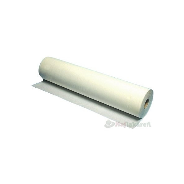 VIDRA Papier na operačný (vyšetrovací) stôl 50cmx46m biely, dvojvrstvový 9ks