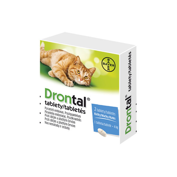 Drontal tablety na odčervenie pre mačky 2tbl