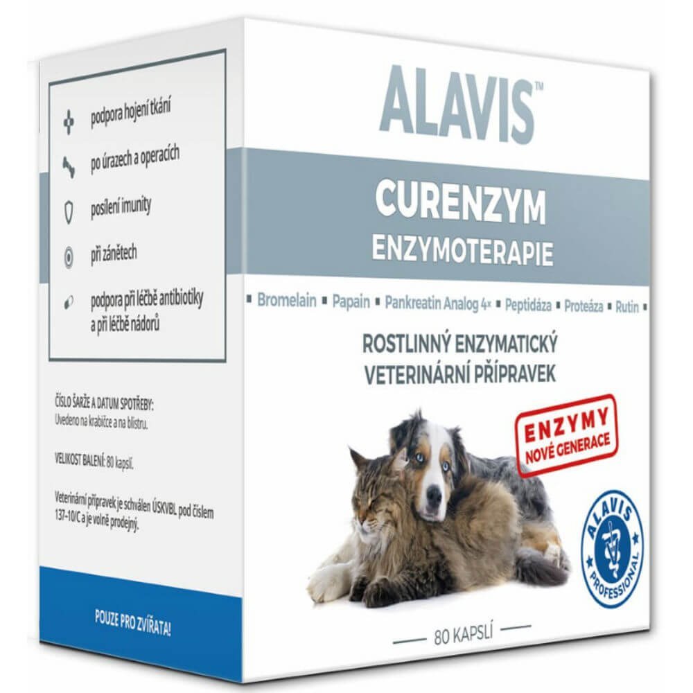 E-shop ALAVIS CURENZYM Enzymoterapia pre psy a mačky 80tbl