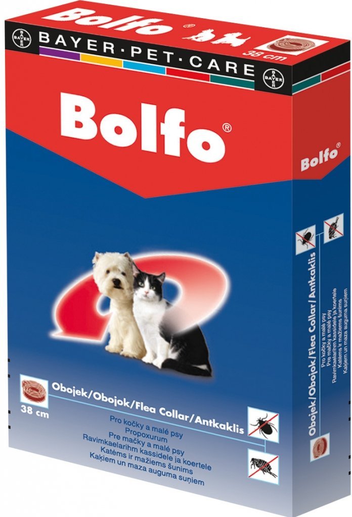 E-shop BOLFO antiparazitný obojok pre mačky a malých psov 38cm