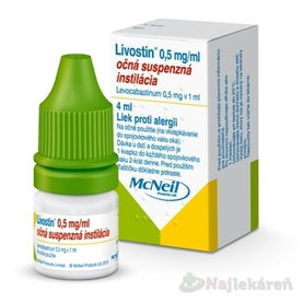 Livostin 0,5 mg/ ml očné kvapky proti alergii 4ml