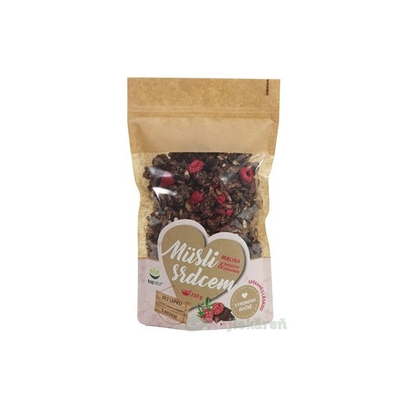 Topnatur Müsli srdcom MALINA & Belgická čokoláda, 250g