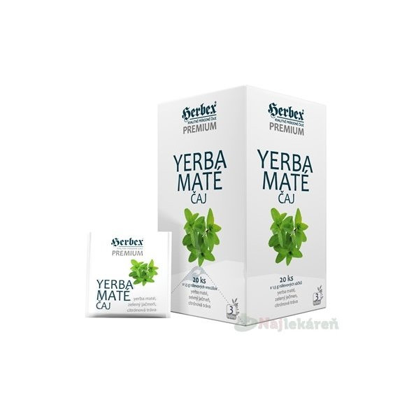 HERBEX Premium YERBA MATÉ ČAJ bylinná zmes 20x1,5g