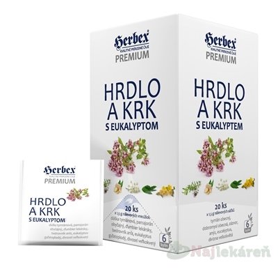 E-shop HERBEX Premium HRDLO A KRK s eukalyptom bylinná zmes 20x1,5g