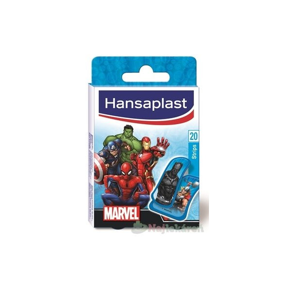 Hansaplast MARVEL náplasť s detským motívom, stripy 20ks