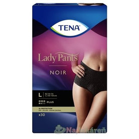TENA Lady Pants Plus Noir L čierne dámske naťahovacie inkontinenčné nohavičky 30ks