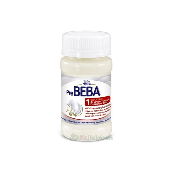 PreBEBA 1 DISCHARGE, mliečna dojčenská výživa pre novorodencov do 1800g, 1x90ml
