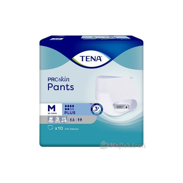 TENA Pants Plus M naťahovacie inkontinenčné nohavičky 10ks