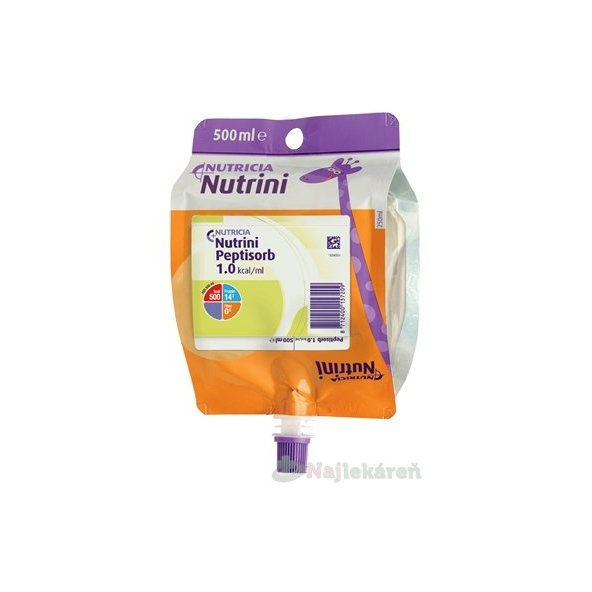 Nutrini Peptisorb, tekutá výživa pre deti od 1-6 roka, 500ml