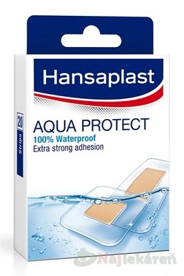 E-shop Hansaplast AQUA PROTECT vodeodolná náplasť, stripy 20ks