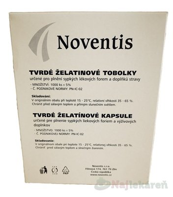 E-shop Noventis želatínové kapsuly veľkosť 0 tmavomodrá/biela 1000ks