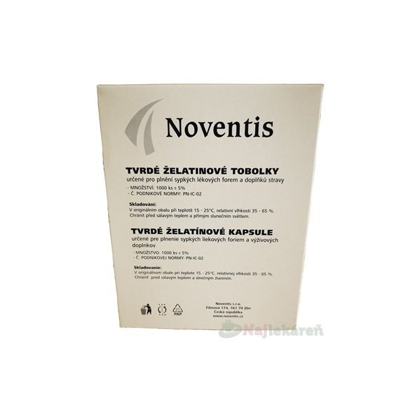 Noventis želatínové kapsuly veľkosť 0 tmavomodrá/biela 1000ks