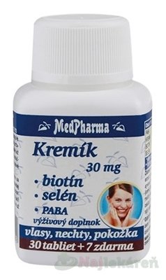 E-shop MedPharma KREMÍK 30mg+Biotín+Selén+PABA