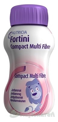 E-shop Fortini Compact Multi Fibre, tekutá výživa s jahodovou príchuťou, 4x125ml