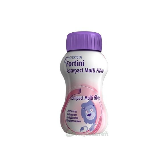 Fortini Compact Multi Fibre, tekutá výživa s jahodovou príchuťou, 4x125ml