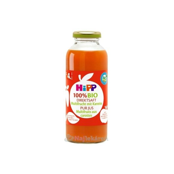 HiPP 100% BIO Ovocná šťava s karotkou 330ml