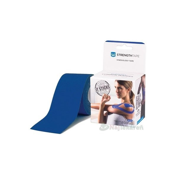 STRENGTHTAPE Kinesio tejpovacia páska tmavomodrá, 5cmx5m, nepredstrihaná 1ks