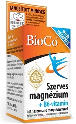 BioCo Organické Magnézium + vitamín B6  MEGAPACK, 90 ks