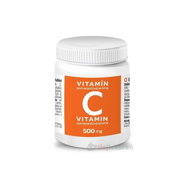 Valentis Vitamín C 500 mg pomarančová aróma 50ks
