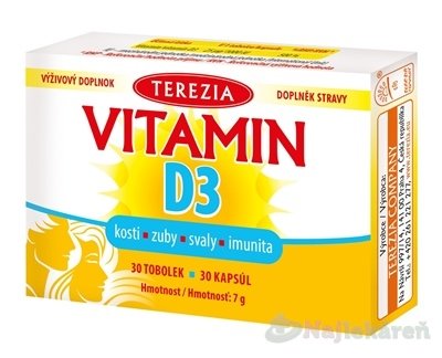 E-shop TEREZIA Vitamín D3 1000 IU 30 ks