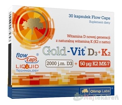 E-shop Gold-Vit D3+K2, 30 ks