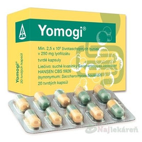 Yomogi na liečbu akútnej hnačky 250mg 20 kapsúl