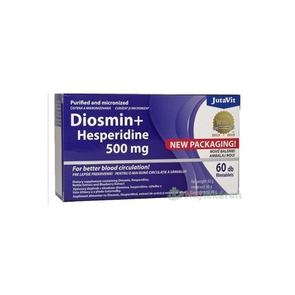 JutaVit Diosmín+Hesperidín 500 plus na krvný obeh 60 tabliet