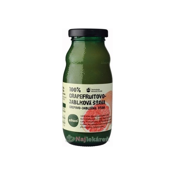 Zdravo 100% GRAPEFRUITOVO-JABLKOVÁ ŠŤAVA 200ml