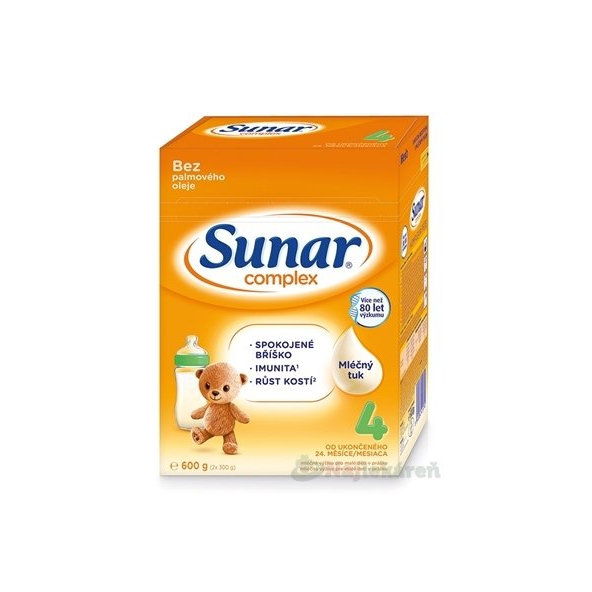 Sunar Complex 4 Mliečna výživa (od ukonč. 24. mesiaca) 600g