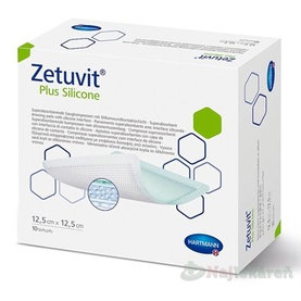 ZETUVIT Plus Silicone kompres sterilný (12,5x12,5cm) 10ks