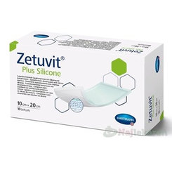 ZETUVIT Plus Silicone kompres sterilný (10x20cm) 10ks