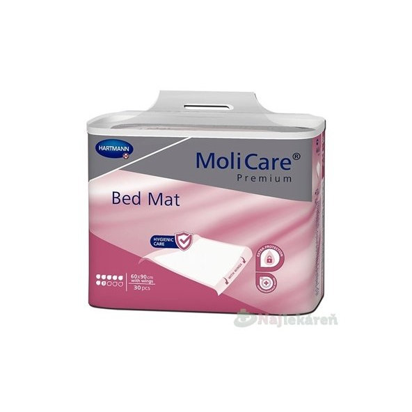 MoliCare Premium Bed Mat 7 kvapiek 60x90cm wings absorpčné podložky s krídelkami 30ks