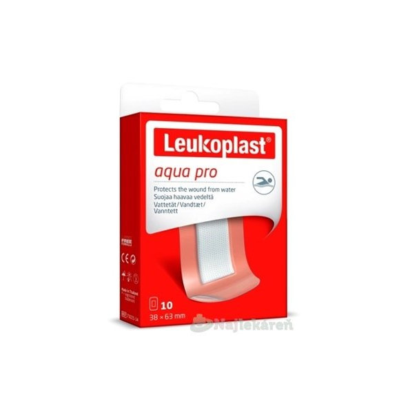 LEUKOPLAST AQUA PRO náplasť na rany, vodeodolná, 38x63mm 10ks