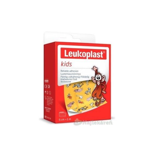 LEUKOPLAST KIDS náplasť na rany, 6cmx1m 1ks